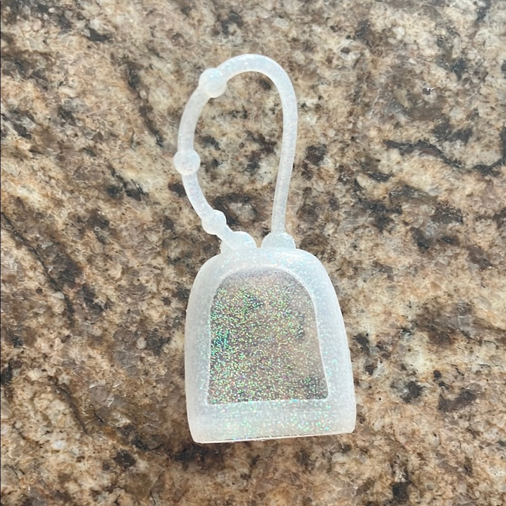 Bath & Body Works Glittery White PocketBac Hand Sanitizer Holder